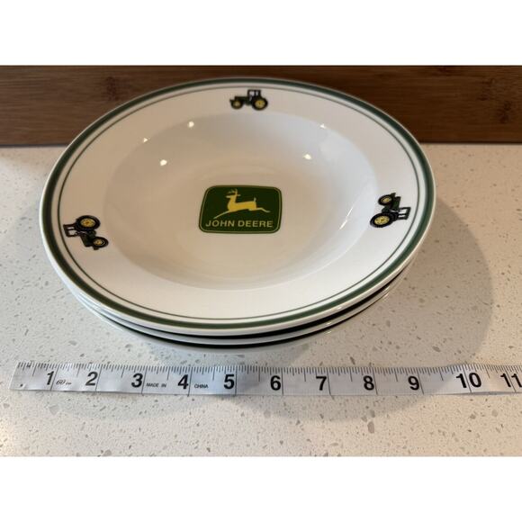 John Deere Cereal Soup Bowls Gibson Tractor Set Of‎ 3 - Picture 2 of 6